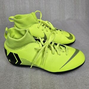 Nike Mercurial SuperflyX 6 Club IC  Soccer Shoes Size 4Y Volt /Black AH7346 -701